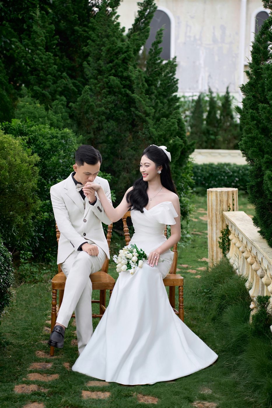 Ảnh cưới ngoại cảnh sân vườn Pleiku